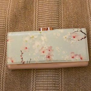 Ted baker floral pink crystal wallet